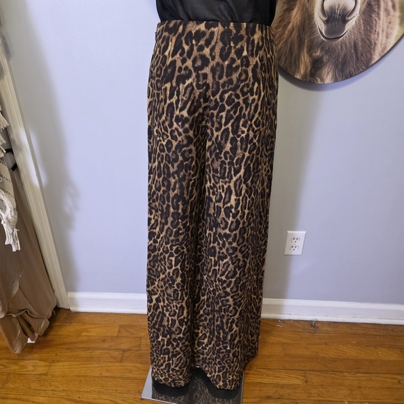 Ralph Lauren Purple Label Daria Ocelot Print Linen Voile Pants Womens 10 $1990 - Picture 4 of 11